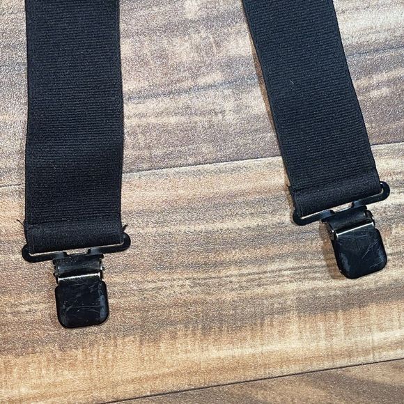 Vintage Harley Davidson Motorcycle Black Orange Logo / Elastic Suspenders - Picture 4 of 10